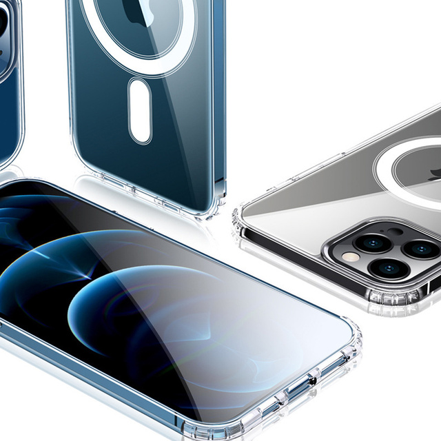 Etui ochronne Ultra Slim Mag obudowa do MagSafe case do Qi do Apple iPhone 13 Pro Max Clear