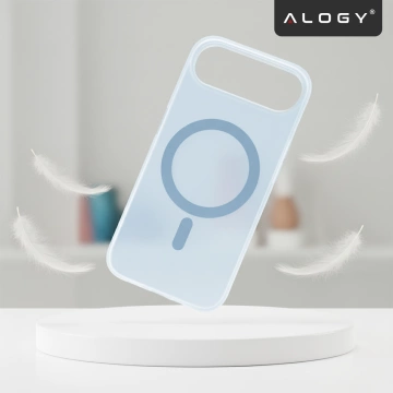 Apple iPhone 17 Air Hülle – Matte MagSafe-Abdeckung mit Linsenschutz, schlank und kratzfest, perfekte Passform – Alogy Skinny MatteCase™ Himmelblau