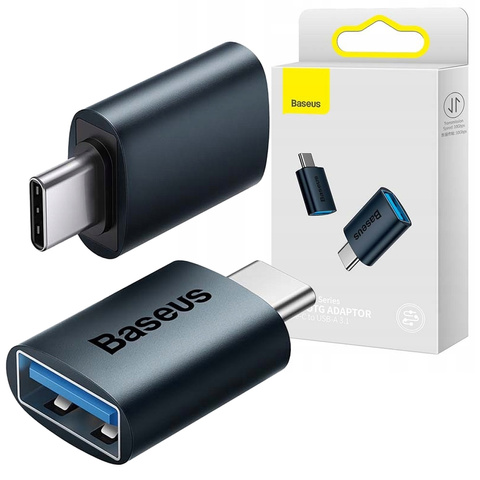 Adapter Baseus Mini OTG Adapter USB-A auf USB-C Typ C Adapter Blau