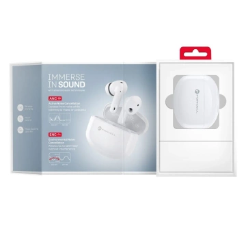 Forcell F-Audio TWS Clear Sound Kabellose Kopfhörer BT 5.3 Weiß