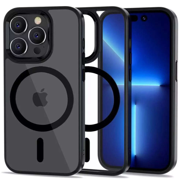 Etui ochronne Magmat MagSafe obudowa na telefon do Apple iPhone 14 Pro Matte Black + Szkło