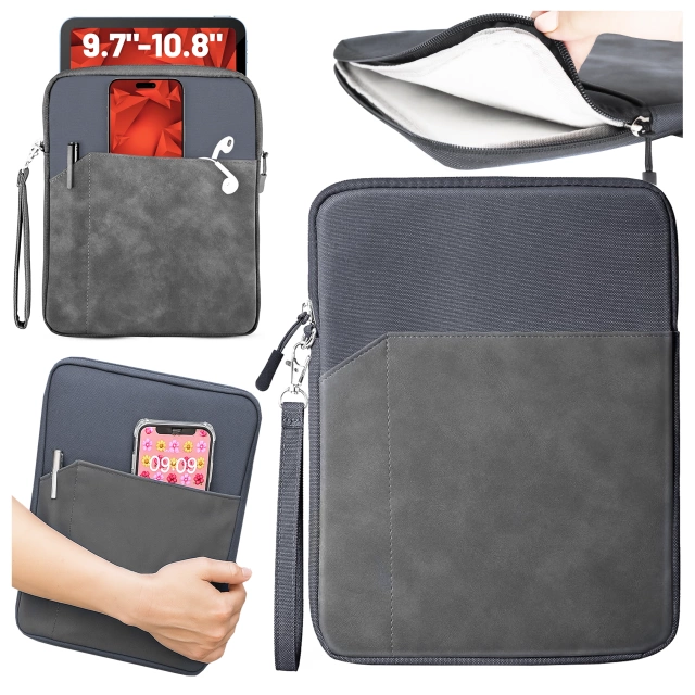 Wsuwka Torba etui ochronne pokrowiec do tabletów Alogy Sleeve Bag na tablet Apple iPad Samsung Lenovo Xiaomi 9.7" - 10.8" Szary