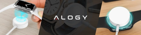 Alogy magnetisches QI induktives Ladekabel für Apple Watch USB-C Typ C 100cm 1M Weiß