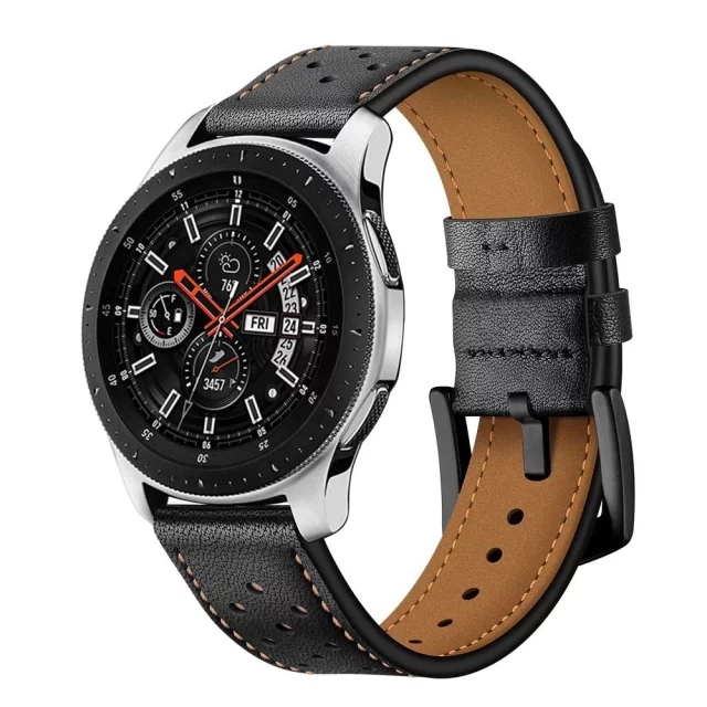 LEDER SAMSUNG GALAXY UHR 46MM SCHWARZ