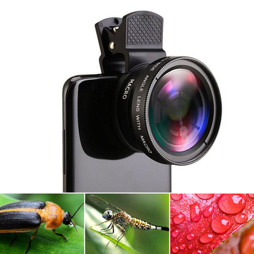 Objektiv Smartphone-Objektiv-Kit 2in1 Alogy Objektivclip 0,45X Makro 12,5X Weitwinkel