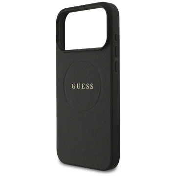 Etui do iPhone 17 Pro Max Guess Grained Ring MagSafe Black