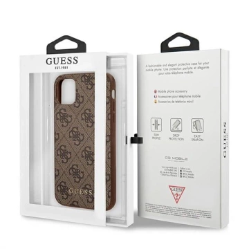 Etui Guess GUHCN61G4GFBR für iPhone 11 6,1" Hartschale 4G Metal Gold Logo