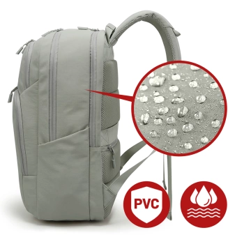 Bange wasserdichter Rucksack für 15,6-Zoll-Laptop, Stadtreisender, 45 x 30 x 16 cm, für Arbeit, Flugzeug, Herren, Damen, mit USB-Anschluss Schwarz