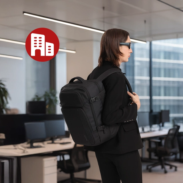 Plecak wodoodporny Bange 23L na laptopy do 17.3" – pojemny i wygodny, port USB do ładowania, miejski i podróżny do pracy i samolotu, z wodoodporną kieszenią na kosmetyki – Czarny