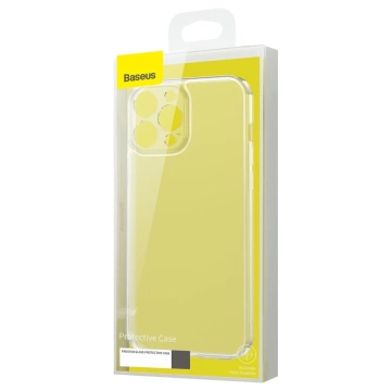 Baseus Milchglashülle für iPhone 13 Pro Hardcover mit Gelrahmen schwarz (arws001001)