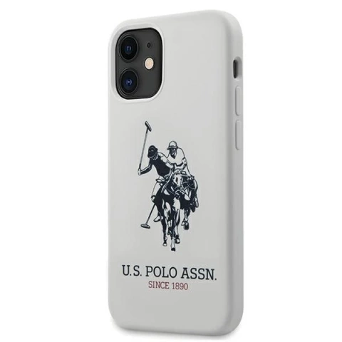 Etui na telefon US Polo Silicone Collection  iPhone 12 mini 5,4" biały/white