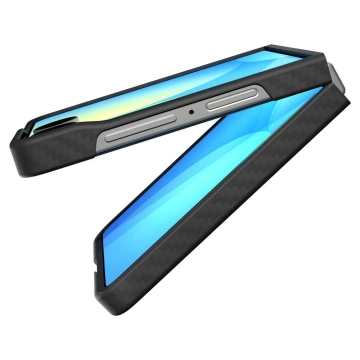 Etui Galaxy Z Flip 7 Spigen AirSkin Aramid Black Smukłe