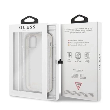 Guess GUHCN58PCGLSI iPhone 11 Pro srebrny/silver Hard Case Glitter