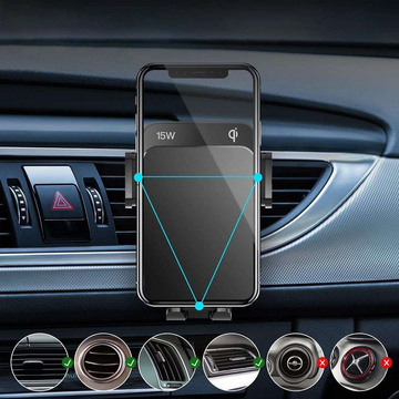 Joyroom JR-ZS219 Autohalterung mit 15 W Qi-Ladegerät für schwarzes Telefon