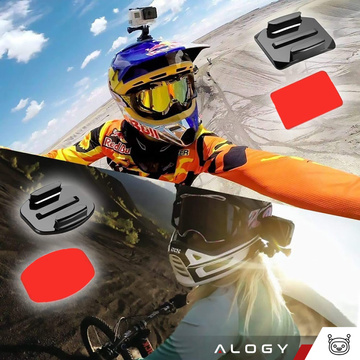 Zestaw akcesoriów montażowych Alogy 20w1 na kask do kamer sportowych GoPro, DJI, Insta360, SJCam, Eken