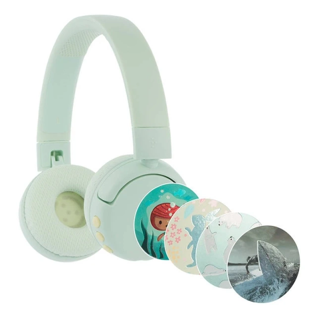 BuddyPhones POPFun Kabellose Kinderkopfhörer (Grün)