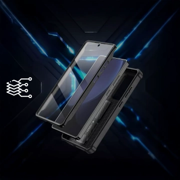 Samsung Galaxy S25 Ultra Hülle Schutzhülle Tech-Protect Kevlar Cam Schwarz