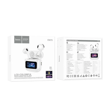 Hoco EW73 TWS Weiß Bluetooth 5.4 Touchscreen-Kopfhörer