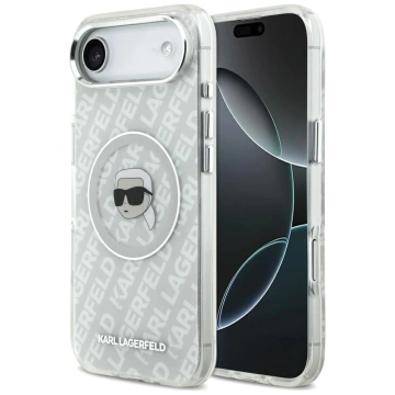Etui Ochronne do iPhone Air Karl Lagerfeld IML Head Logo MagSafe Szary