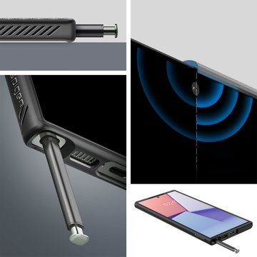 Etui na telefon Spigen Liquid Air obudowa ochronna do Samsung Galaxy S23 Ultra Matte Black