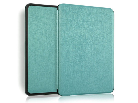 Alogy Leder Smart Case Kindle Paperwhite 4 blaues glänzendes Glas