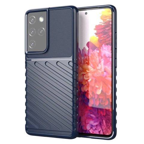 Etui ochronne Thunder Case do Samsung Galaxy S23 Ultra silikonowy pancerny pokrowiec Niebieskie
