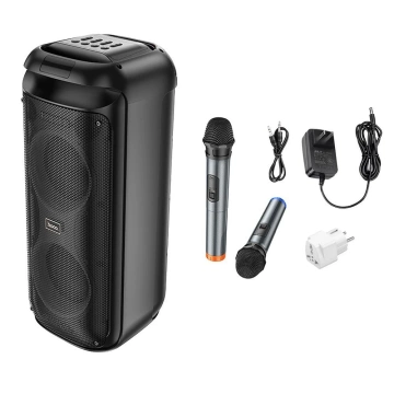 HOCO HA13 Pro Karaoke-Set 60W, RGB LED, 2× TWS-Mikrofone, BT 5.4