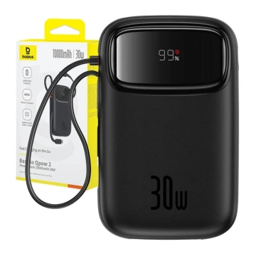 Baseus QPow 2 Powerbank 10000 mAh 30 W 2xUSB-C Schwarz