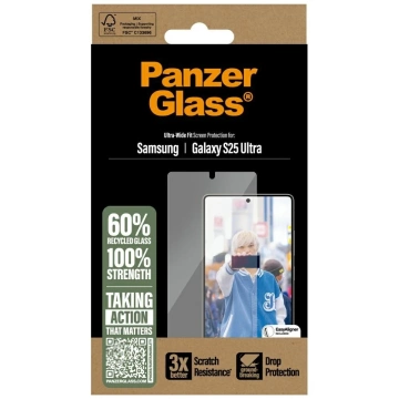 Gehärtetes Glas für Samsung Galaxy S25 Ultra PanzerGlass Ultra-Wide Fit