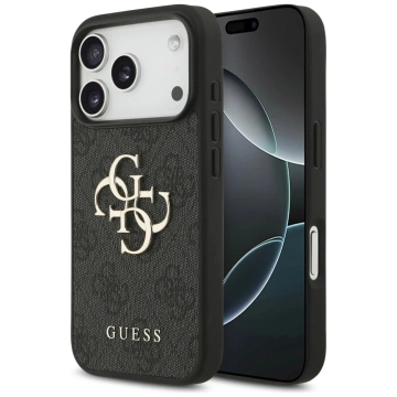 Etui Guess Hardcase 4G Big Metal Logo do iPhone 17 Pro, czarne