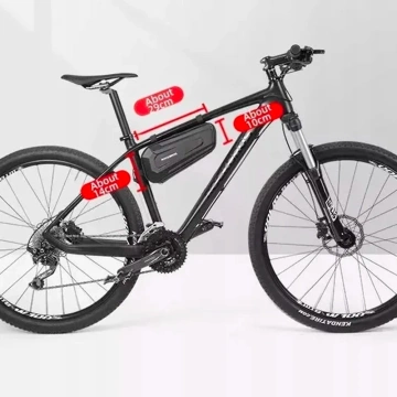 Rockbros B67 Fahrrad-Rahmentasche, 2,5 l, wasserdicht, Schwarz