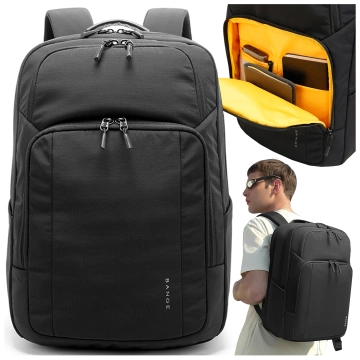 Bange 23L wasserdichter Rucksack für 16,4"-Laptops – Geräumig und komfortabel, robust und atmungsaktiv, ideal für Stadt und Reisen, Arbeit und Flugreisen, Unisex – Schwarz