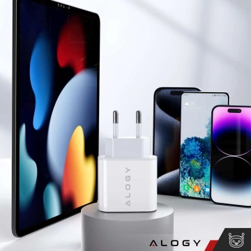 Schnelles 30-W-USB-C-Wandladegerät USB Typ C GaN PD für iPhone Alogy Cube Weiß
