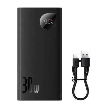 Baseus Adaman2 Powerbank 10000mAh, 2xUSB, USB-C, 30W (schwarz)