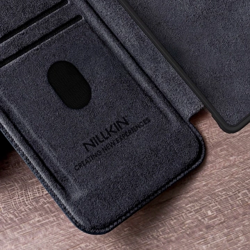Hülle für Samsung Galaxy S25 Ultra Nillkin Qin Pro Schwarz mit Flip