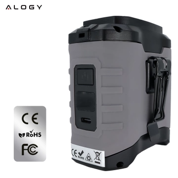 Ventilator mit Gürtelclip, 4000-mAh-Akku, 5 Geschwindigkeitsstufen, 8–40 Stunden Laufzeit, USB-Ladefunktion, geeignet für Baustellen, Outdoor-Aktivitäten, Wandern, Sommerarbeit, Powerbank