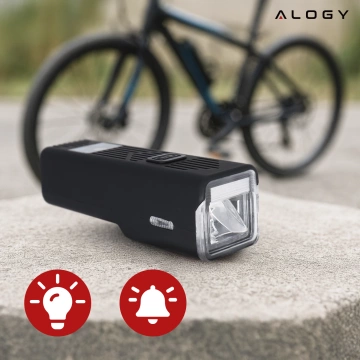 Alogy P12 Fahrradlicht schwarz Fahrradlicht vorne LED-Frontlicht Fahrradbeleuchtung wasserdicht IPX5