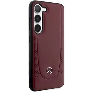 Etui Mercedes do Samsung Galaxy S23 HardCase Leather Urban Bengale czerwony