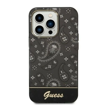 Etui Guess GUHCP14LHGBNHK do Apple iPhone 14 Pro 6,1" czarny/black hardcase Bandana Paisley