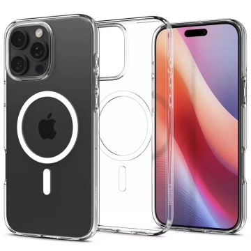 Glashülle für iPhone 16 Pro Spigen Liquid Crystal Mag Magsafe Schutzhülle für Clear Phone