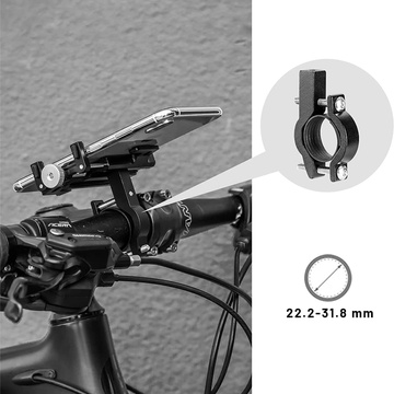 RockBros 699-BK Fahrradhalter für einen Telefonlenker für ein Fahrrad, einen Roller, ein Fahrrad Schwarz