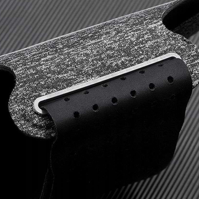 Etui do biegania Sport ArmBand wodoodporna opaska na ramię do telefonu 6.5 cali Grey