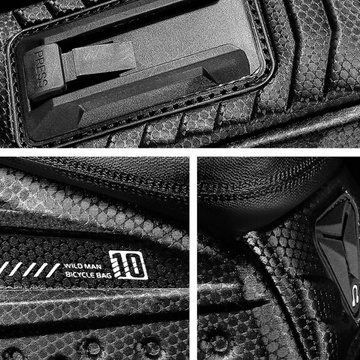 Fahrradtasche Wildman Front Frame Bicycle Bag ES10X Lenkerhalter für Telefon 1,2l Schwarz