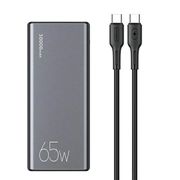 USAMS Powerbank PB59 30000mAh 65W 2xQC3.0 PD Schnellladung Czarny/Schwarz CMXLOGTC01 (US-CD165) Kabel USB-C-USB-C