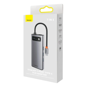 Baseus Metal Gleam Series 7-in-1 HUB grau (WKWG040013)