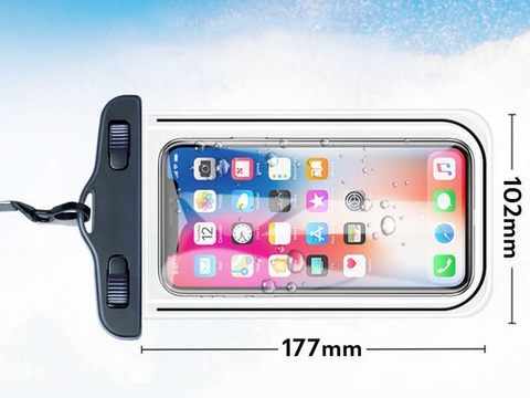 Alogy x2 wasserdichtes Gehäuse universell wasserdicht IPX8 bis 6,5" Schwarz