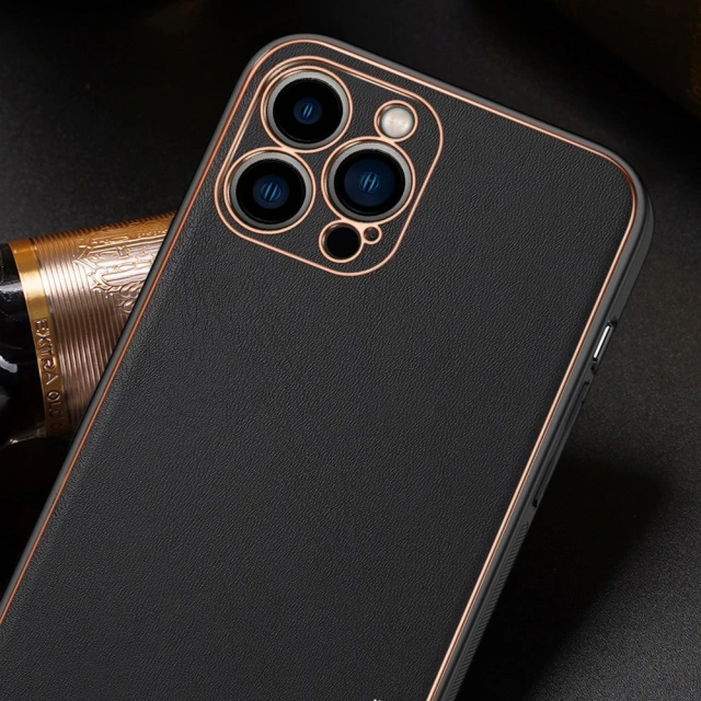 Dux Ducis Yolo eleganckie etui pokrowiec ze skóry ekologicznej do Apple iPhone 13 Pro czerwony