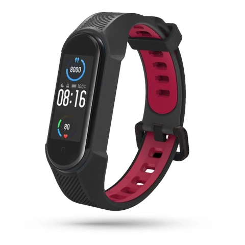 Rüstung xiaomi mi smartband 5/6/6 nfc schwarz/rot