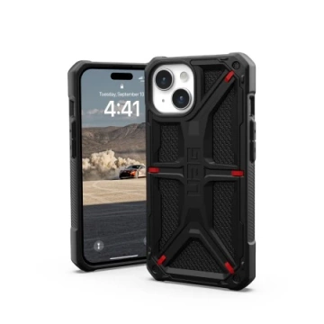 UAG Monarch Case - Schutzhülle für iPhone 15 (Kevlar schwarz)
