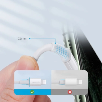 Ugreen Kabel USB Typ C - Lightning 3A 0,25 m weiß (US171)
